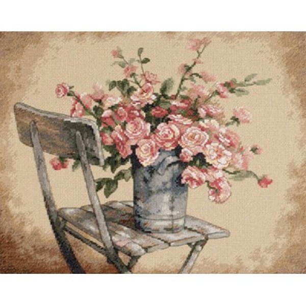 画像1: Dimensions - Roses on White Chair (1)