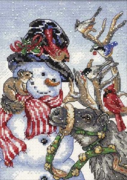 画像1: Dimensions Petite Gold Collection - Snowman & Reindeer (1)