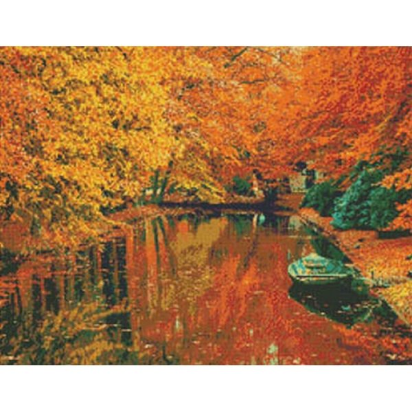 画像1: Kustom Krafts 図案（チャート） - Autumn Boat Ride (1)
