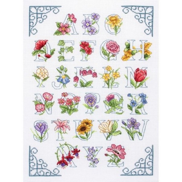 画像1: Anchor - Florals - Floral Alphabet (1)