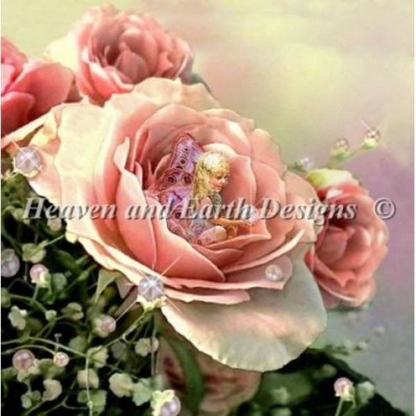 画像1: クロスステッチ キット Bed of Roses 25ct  - HAED(Heaven And Earth Designs) (1)