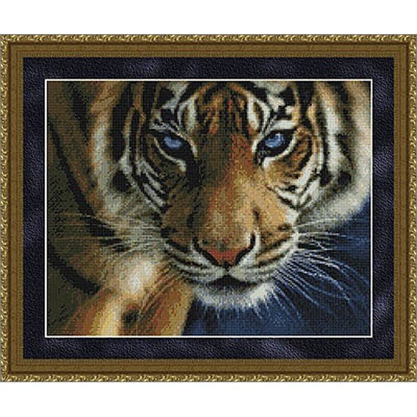 画像1: Kustom Krafts - Animals - Blue Eyes (Tiger)　クロスステッチキット (1)