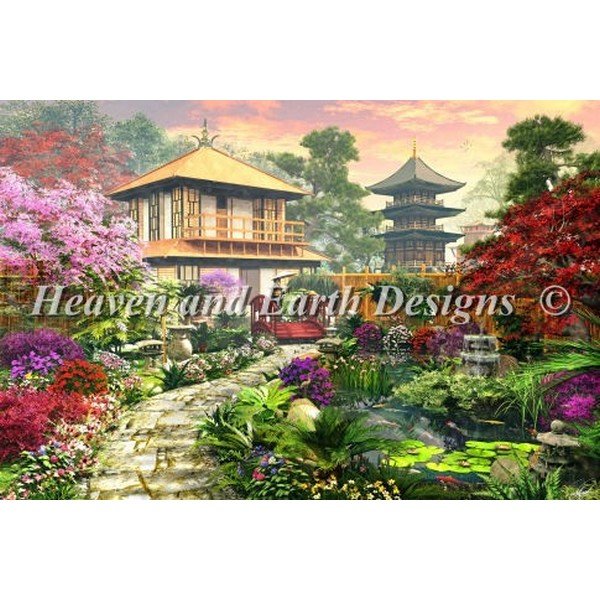 画像1: クロスステッチ図案[HAEDミニ] Mini Japan Garden - Heaven and Earth Designs (1)
