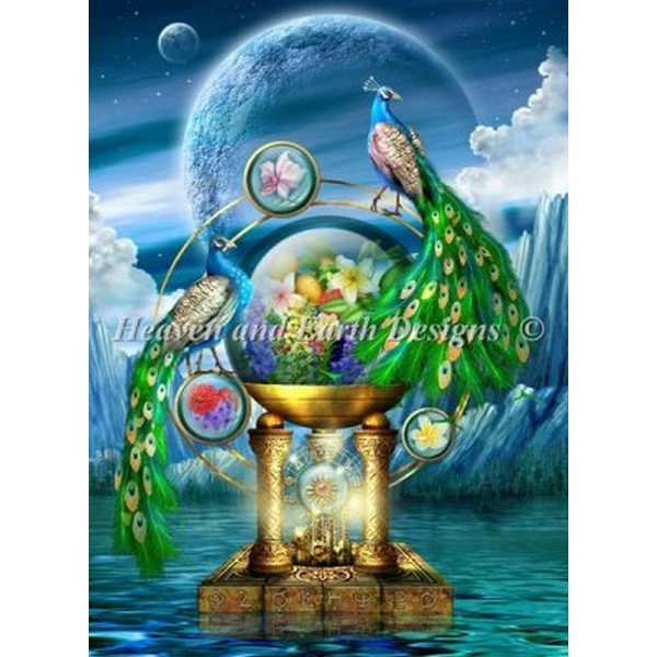 画像1: HAED(Heaven and Earth Designs)図案（チャート） - Ciro Marchetti - Peacock's Lagoon (1)