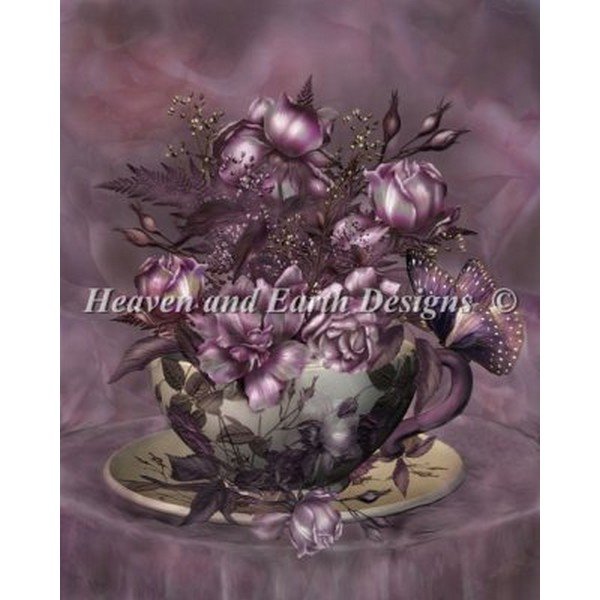 画像1: HAED(Heaven and Earth Designs)図案（チャート） - Carol Cavalaris - Tea and Roses (1)