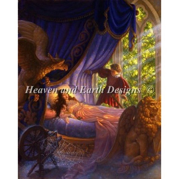 画像1: HAED(Heaven And Earth Designs) - Sleeping Beauty-Gustafson 25ctクロスステッチ キット (1)