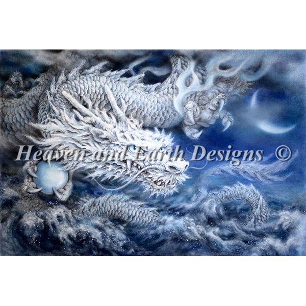 画像1: クロスステッチHAED(Heaven and Earth Designs)図案（チャート） - Kayomi Harai  - White Dragon (1)