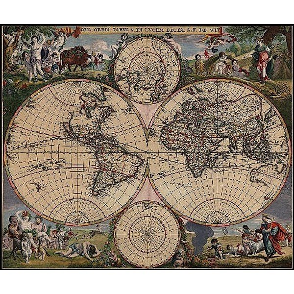 画像1: HAED(Heaven and Earth Designs)図案（チャート） - Old World Map (1)
