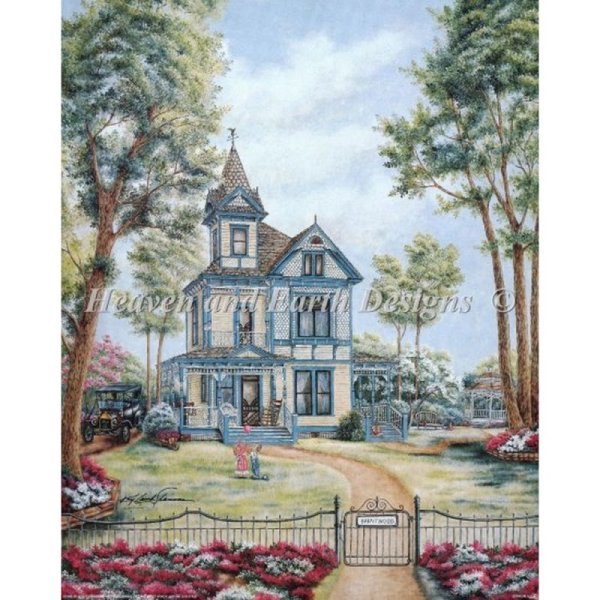 画像1: クロスステッチHAED(Heaven and Earth Designs)図案（チャート） - Kay Lamb Shannon  - Brentwood Victorian Home (1)