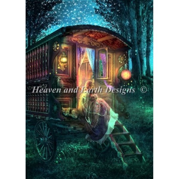 画像1: クロスステッチ図案[HAEDレギュラー] Gypsy Firefly - Heaven and Earth Designs (1)