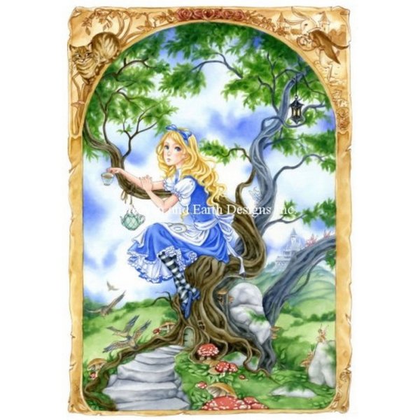 画像1: HAED(Heaven And Earth Designs) - Mini Alice in Wonderland 25ct クロスステッチ キット (1)
