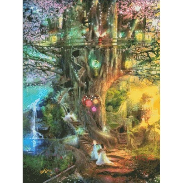 画像1: HAED(Heaven and Earth Designs)クロスステッチ図案（チャート）-Mini The Dreaming Tree (1)