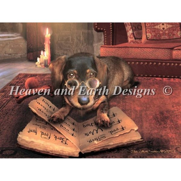 画像1: クロスステッチキット[HAEDミニ]Mini the Book of Dog Talk 25ct - Heaven and Earth Designs (1)