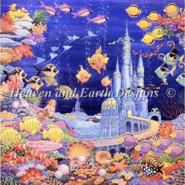 画像1: クロスステッチキット[HAEDレギュラー] Coral Kingdom 25ct - Heaven and Earth Designs  (1)