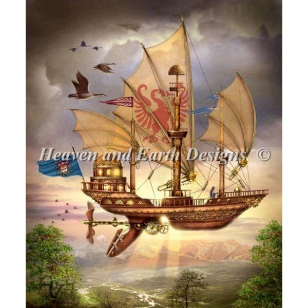 画像1: HAED(Heaven and Earth Designs)-Elizabethan Ship 25ct クロスステッチ キット (1)