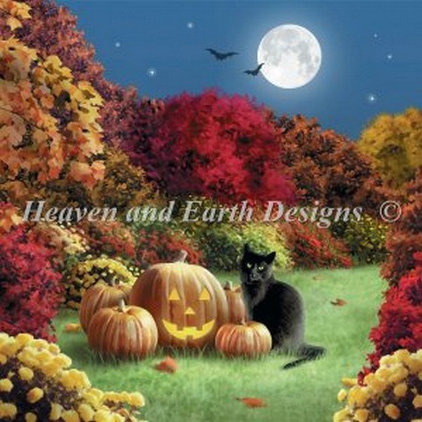 画像1: Midnight 25ct -HAED(Heaven and Earth Designs)クロスステッチ キット (1)