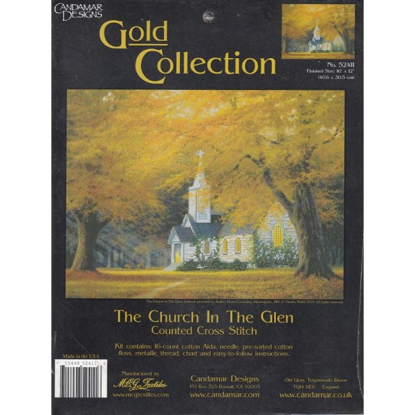 画像1: クロスステッチキットThe Church In The Glen-Candamar Designs (1)
