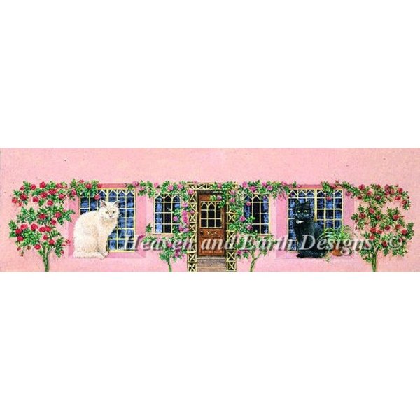 画像1: クロスステッチ図案Crystal and Gabrielle in Rose Cottage-HAED(Heaven and Earth Designs) (1)
