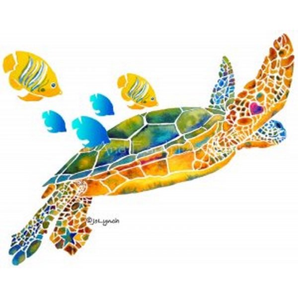 画像1: クロスステッチ図案　Mini Sea Turtle-HAED(Heaven and Earth Designs) (1)
