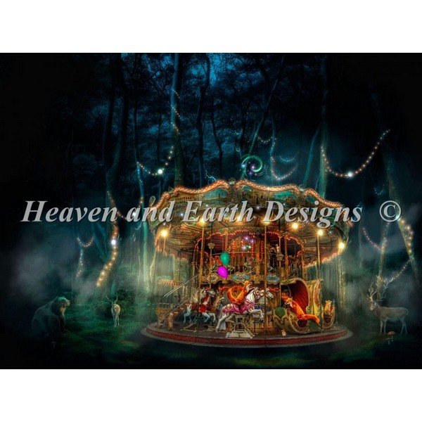 画像1: クロスステッチ図案Secret Carousel-HAED(Heaven and Earth Designs) (1)
