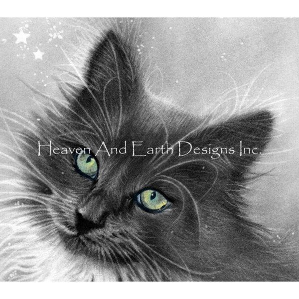 画像1: QS Kitty Magic 25ct クロスステッチ キット -HAED(Heaven And Earth Designs)  (1)