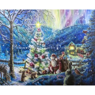 クロスステッチ　絶版洋書　テレサ・ウェンツェラー　クリスマス クロスステッチ図案One Christmas Eve-HAED(Heaven and Earth
