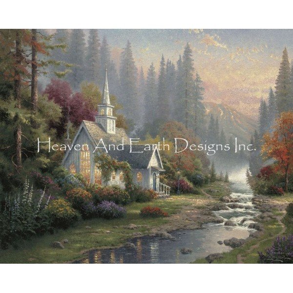 画像1: クロスステッチ キットThe Forest Chapel 25ct -HAED(Heaven and Earth Designs) (1)