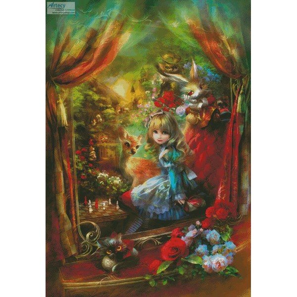 画像1: クロスステッチキットAlice Locomotion(Large)アリス25ct-Artecy (1)