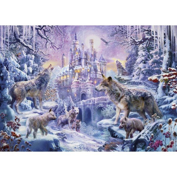 画像1: クロスステッチ キット[HAEDレギュラー]Castle Wolves 25ct -Heaven and Earth Designs (1)