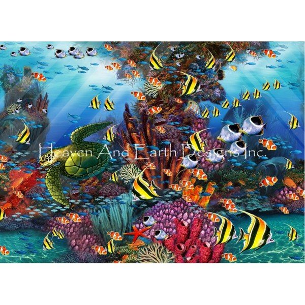 画像1: クロスステッチ図案[HAEDミニ] Mini The Reef- Heaven and Earth Designs (1)