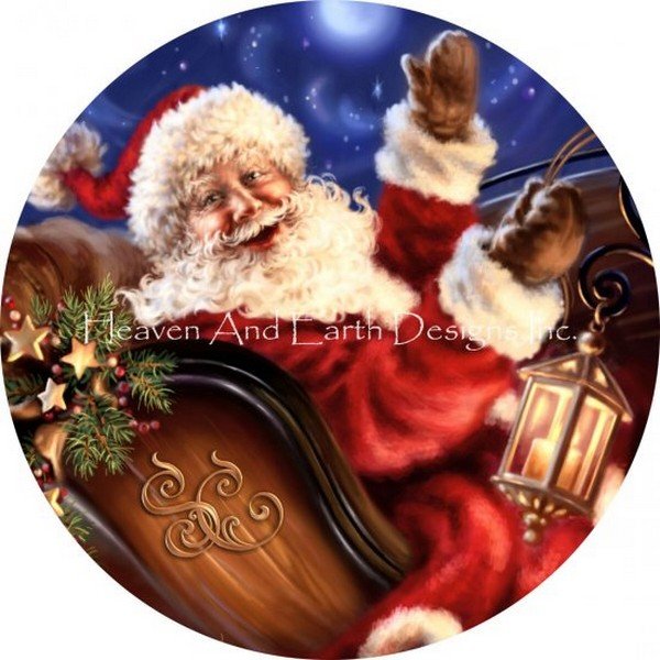 画像1: クロスステッチ図案[HAED OM] Christmas Ornament Sleigh Ride-Heaven  and Earth Designs (1)