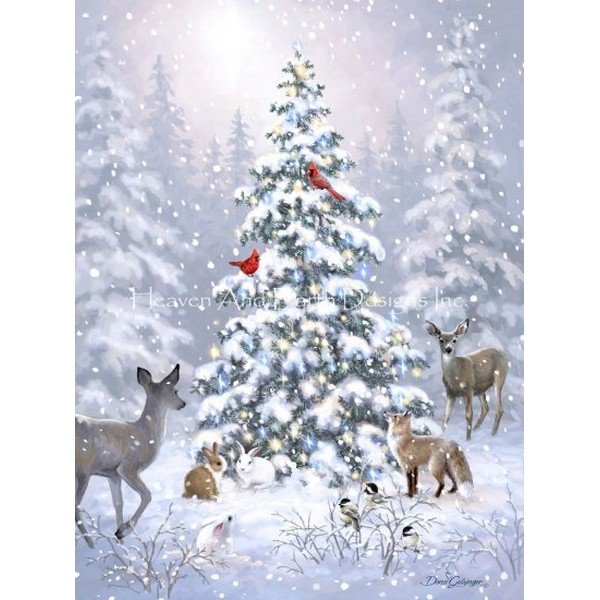 画像1: クロスステッチ図案Woodland Christmas- HAED(Heaven and Earth Designs) (1)