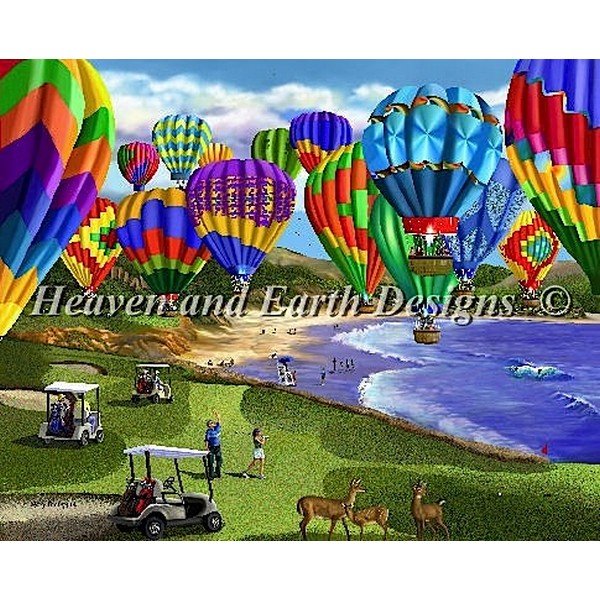 画像1: クロスステッチ キットHot Air Ride25ct -HAED(Heaven and Earth Designs) (1)