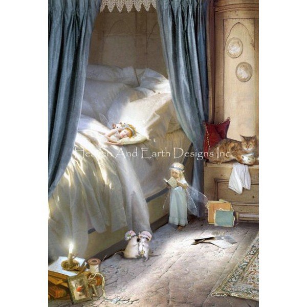 画像1: クロスステッチ キットBedtime Story CB 25ct -HAED(Heaven and Earth Designs) (1)