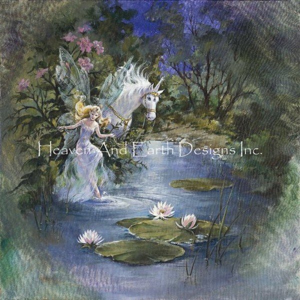 画像1: クロスステッチ図案Fairyland Unicorn- HAED(Heaven and Earth Designs) (1)