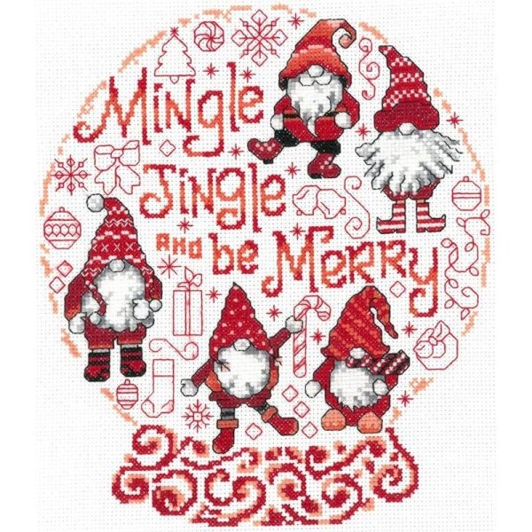 画像1: クロスステッチキットLet's Mingle & Jingle 16ct-Imaginating クリスマス (1)