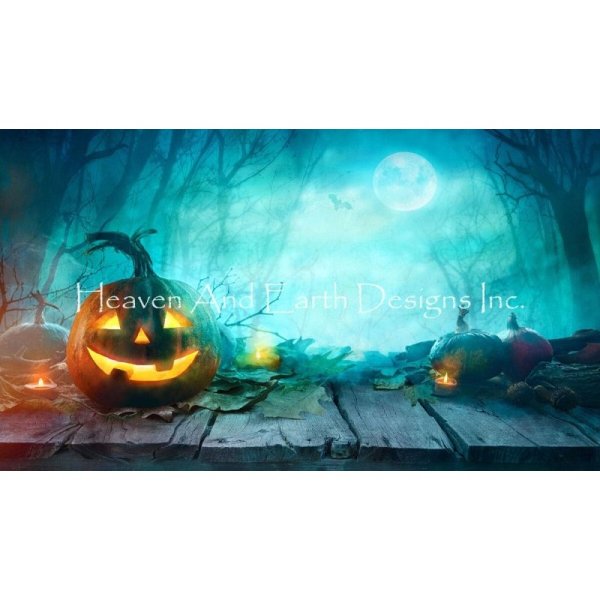 画像1: クロスステッチ 図案[HAEDレギュラー] Halloween Scary Pumpkins - Heaven And Earth Designs (1)
