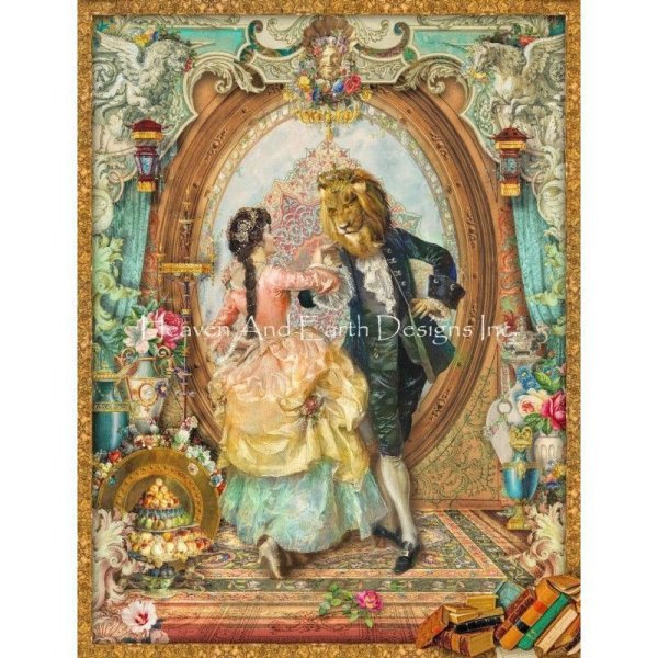 画像1: クロスステッチ キット[HAEDレギュラー] Beauty And The Beast AS Color Expansion 25ct -Heaven and Earth Designs  (1)