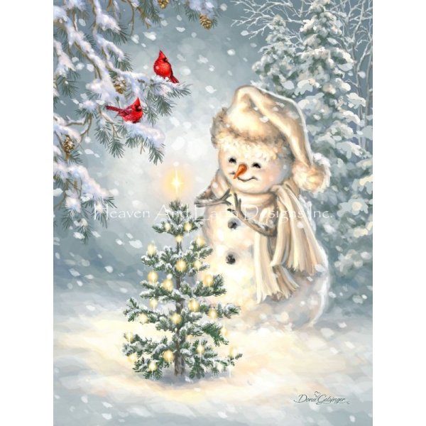 画像1: クロスステッチ キット[HAEDレギュラー] Snowman Christmas 25ct -Heaven and Earth Designs  (1)