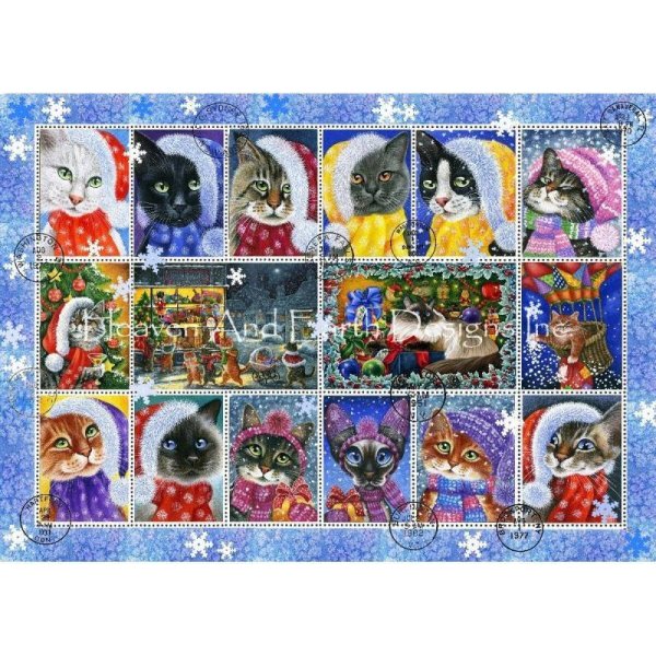 画像1: クロスステッチ キット[HAEDレギュラー] Christmas Stamps 25ct -Heaven and Earth Designs (1)
