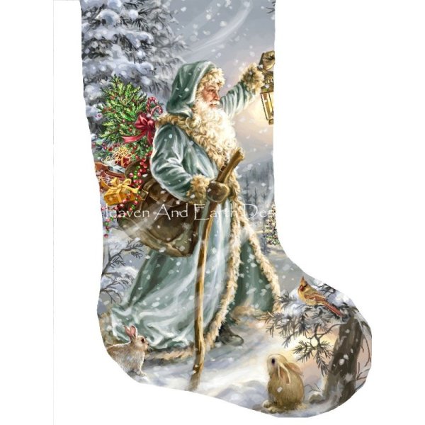 画像1: クロスステッチ キット[HAEDレギュラー] Stocking Saint Nicholas 25ct -Heaven and Earth Designs (1)