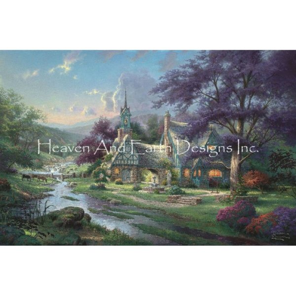 画像1: クロスステッチ キット[HAEDレギュラー] Clocktower Cottage 25ct -Heaven and Earth Designs (1)