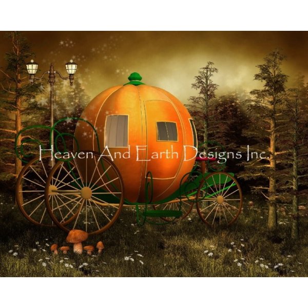 画像1: クロスステッチ キット[HAEDレギュラー]Pumpkin Carriage- 25ct -Heaven and Earth Designs (1)