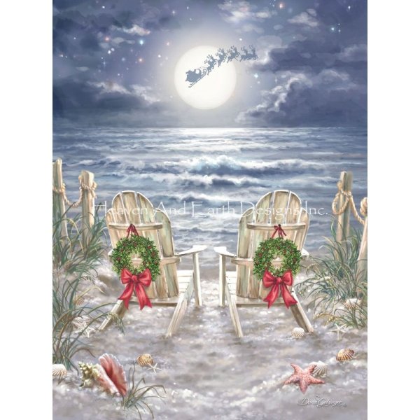 画像1: クロスステッチ キット[HAEDレギュラー]Moonlight Christmas- 25ct -Heaven and Earth Designs (1)