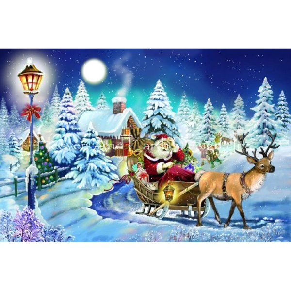 画像1: クロスステッチ キット[HAEDレギュラー]Christmas Delivery- 25ct -Heaven and Earth Designs (1)