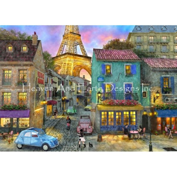 画像1: クロスステッチ キット[HAEDミニ]Mini Paris Streets 25ct -Heaven and Earth Designs (1)