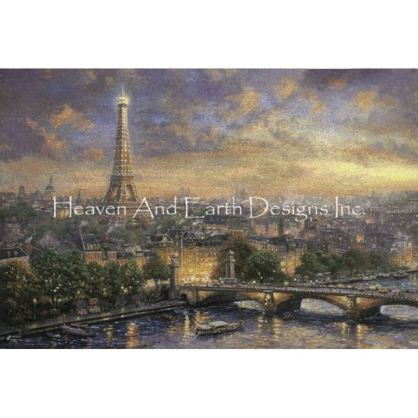 画像1: クロスステッチ キット[HAEDレギュラー]Paris City of Love Request A Size- 25ct -Heaven and Earth Designs (1)
