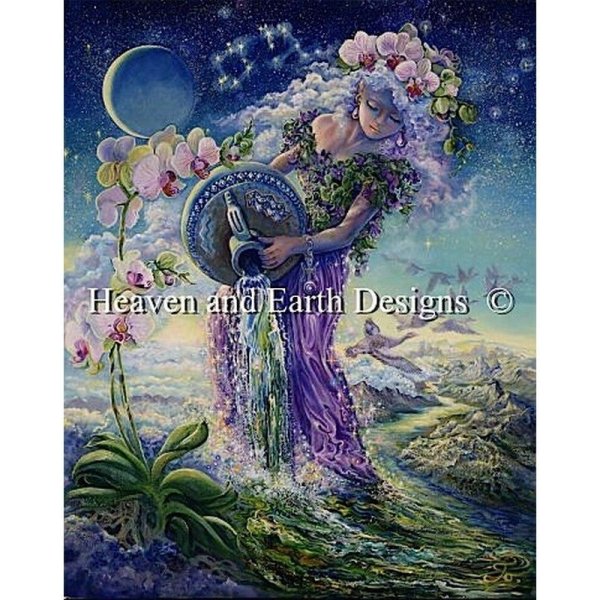 画像1: クロスステッチ キット[HAEDレギュラー] Aquarius 25ct -Heaven and Earth Designs (1)