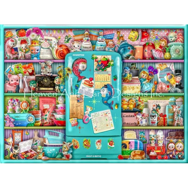 クロスステッチ図案the Kitschy Kitchen Shelf Max Colors Haed Heaven And Earth Designs クロスステッチ図案the Kitschy Kitchen Shelf Max Colors Haed Heaven And Earth Designs