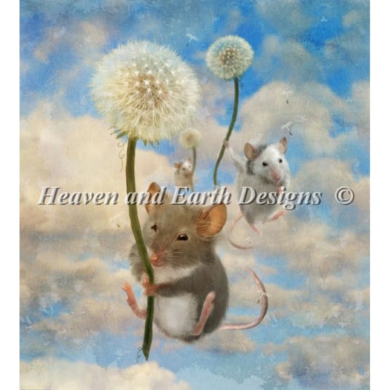 画像1: クロスステッチキットDande Mouselings[図案+25ct布キット 糸なし]- HAED(Heaven and Earth Designs) (1)